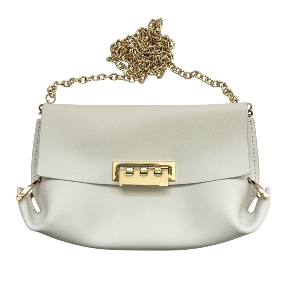 ZAC Zac Posen Cream Leather Crossbody Bag